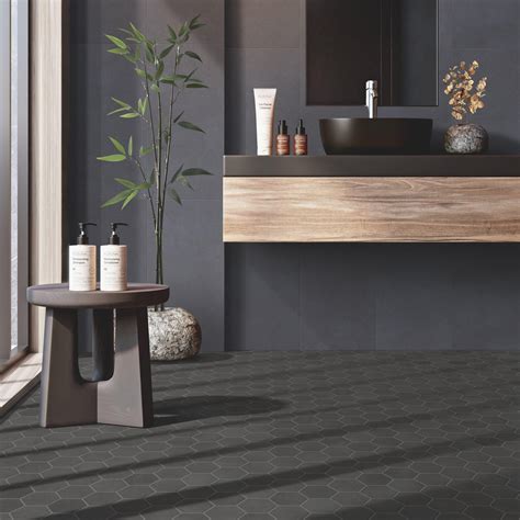 Luxe Night Hexagon Matte Porcelain Mosaic | Floor and Decor