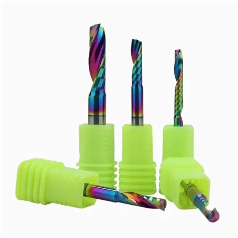 Joseph Single Flute Spiral Carbide Router Bit 3.175mm Shank DLC Coating ...