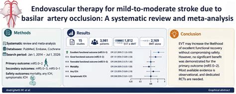 Endovascular therapy for mild-to-moderate stroke due to basilar artery ...