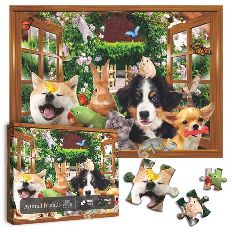 Buy Animal Puzzles for Adults 1000 Pieces and up, Cat Puzzle Including ...