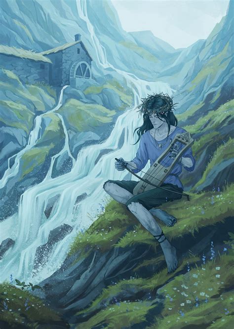 Fossegrim and his instruments for ARTMIF Scandinavian Mythology artbook ...