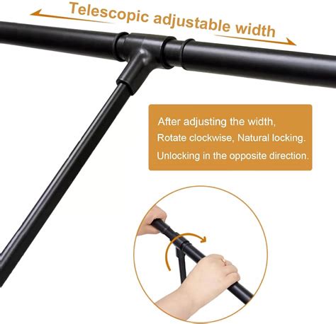 Pull Down Closet Rod 66 lb Load Capacity, Ergonomic Handle, Black