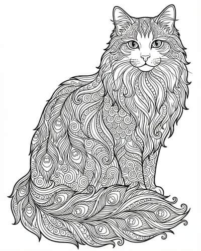 22 Cat Coloring Pages for Adults (Free PDF Printables)