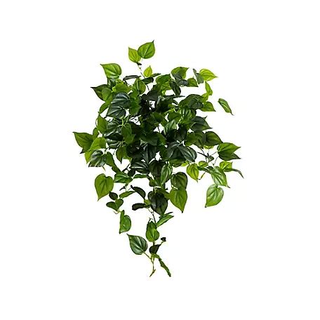 Nearly Natural 36 in. UV Resistant Artificial Pothos Hanging Plant ...
