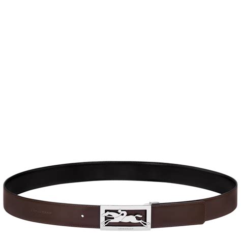 Longchamp Delta Box Men's belt Black/Mocha
