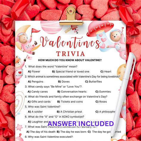 7 best valentine s day trivia printable – Artofit - One For All
