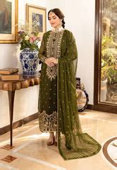 Asim Jofa Luxury Chiffon Embroidered 3 Piece Unstitched / Stitched ...