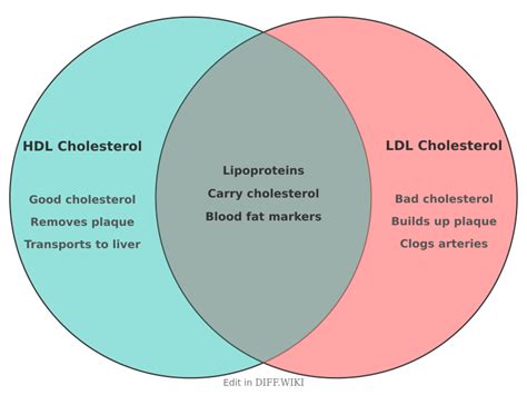Differences between HDL and LDL - diff.wiki