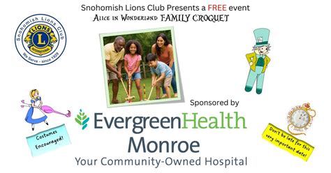 Alice in Wonderland Family Croquet sponsored by EvergreenHealth Monroe ...