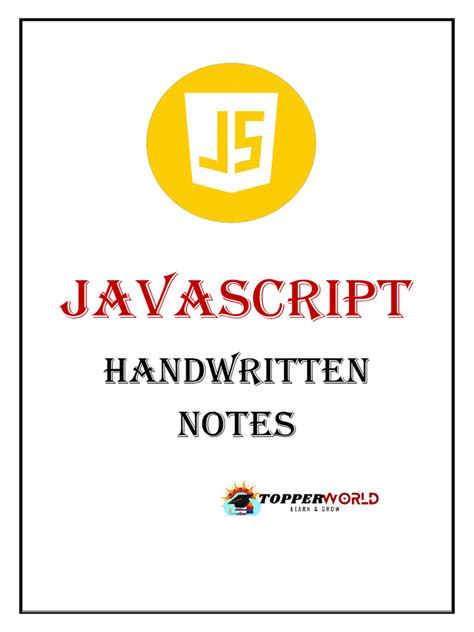 JavaScript Handwritten Notes ? | PDF