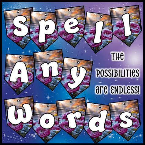 Flower Frozen Roses Winter Wintry Bulletin Board Bunting Letters ...