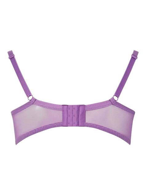 Buy Yours Curve Purple Floral Embroidered Bra from Next India