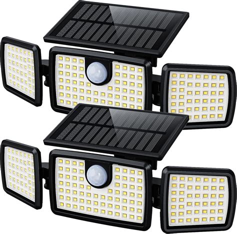 Mihani Solar Flood Lights Outdoor 2500lm Motion Sensor Security Lights ...