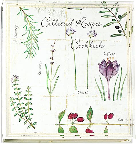 Collected Recipes Cookbook-3 Ring Binder W/8 Tab Dividers W/Categories ...