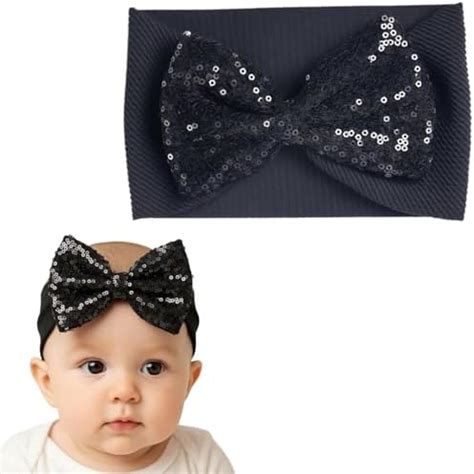 BellaStella 1 Pcs Stylish Baby Headbands for Girls Glitter Sequin Bow ...