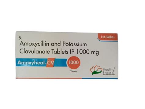 1000mg Amoxyheal CV Amoxycillin Potassium Clavulanate Tablet, 1 g at ...