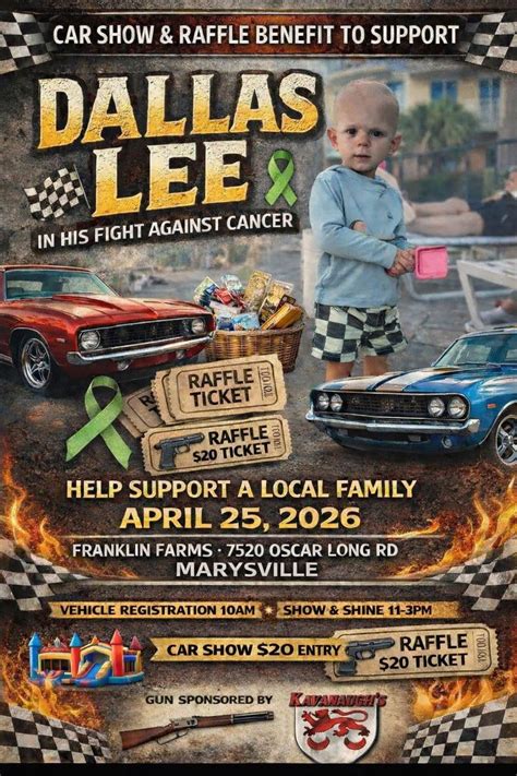 Dallas Lee car show benefit , Crystal Springs, Sellersburg, 25 April ...