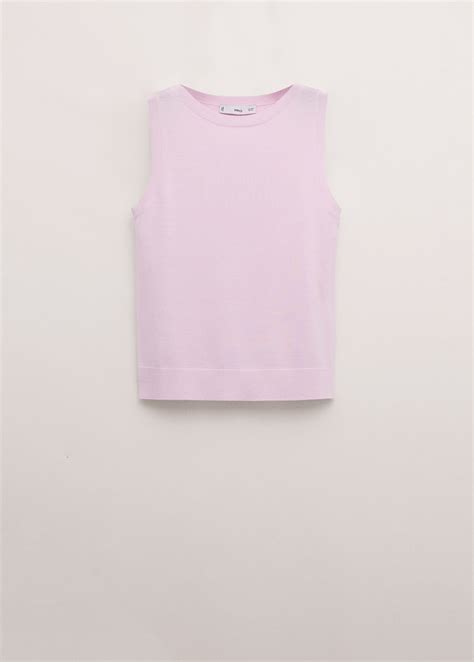 Fitted top in 100% wool - Women | MANGO Vietnam
