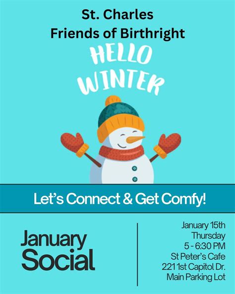 January Social- Lets Connect and Get Comfy, St Peter's Catholic Church ...