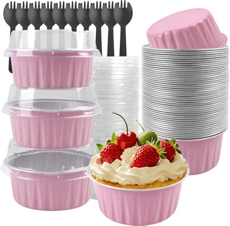 50-Pack 10oz Square Disposable Aluminum Foil Baking Cups - Jumbo ...