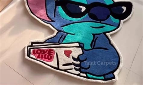 Buy Handmade Stitch Tufted Rug, Cartoon Love Letter Design, Kids Room ...