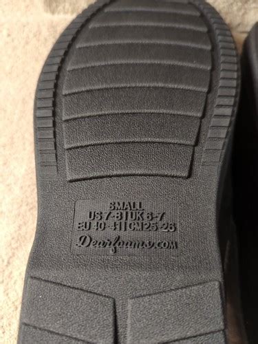 Dearfoams Memory Foam Slippers Black Gray House Shoes Mens Small 7 8 ...