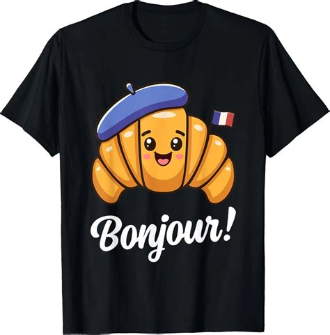 Croissant French Saying Quote France Breakfast Graphic Gift Top Cool ...