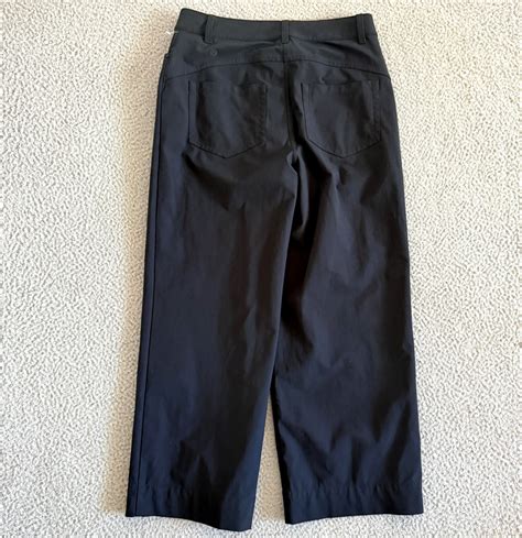 Lululemon Pants Womens 28 Swift Mid-Rise Wide-Leg Pant Black Zip Button ...