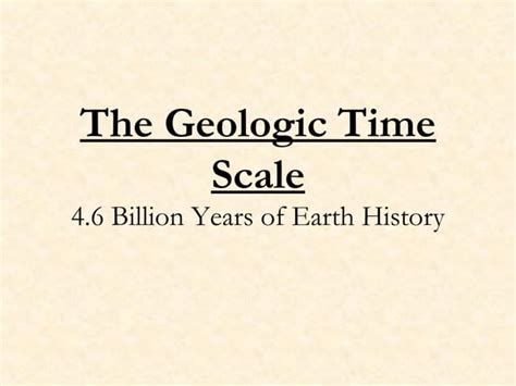 Geological Time Scale | PPT