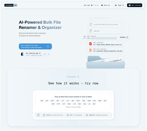 Ai agent to re arrange and re name my pdf files - There's An AI For That®