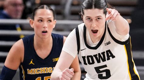 Chad Leistikow's reaction from Iowa women's victory over Michigan