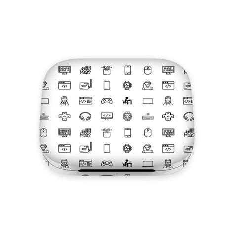 OnePlus Buds Pro Tech Icons White Skin