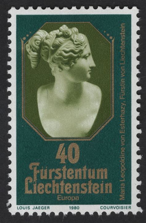 SCG12357 - Liechtenstein 1980 Europa – Marie von Esterházy Bust (40 Rp ...