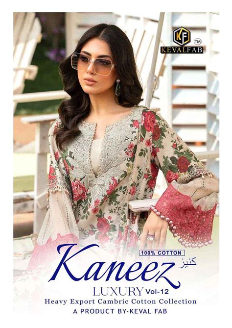 Keval Fab Kaneez Vol 12 Printed Paksitani Pure Cotton Dress Material