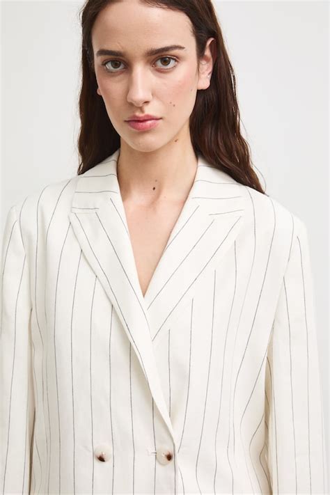 Marynarka dwurzędowa damska z dodatkiem lnu - MEDICINE