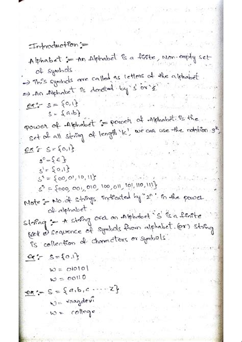 Flat Unit 1 - Alphabet and Finite State Machines (R22 JNTUH) - Studocu