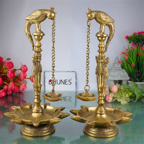 brass idol, hindu god statue, pooja murti, home temple decor, spiritual ...