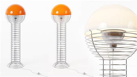 3D Verpan - Wire Floor Lamp Model - TurboSquid 2530561