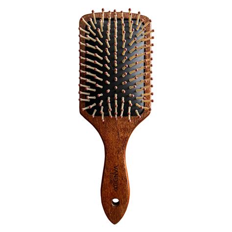 Cepillo De Cabello Elaborado En Madera Con Pin Grueso Masajeador VANDUX ...