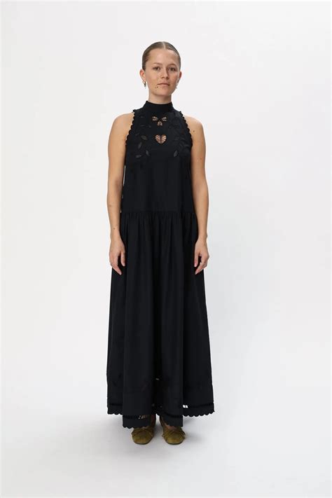 Embroidery Anglaise Maxi Strap Dress