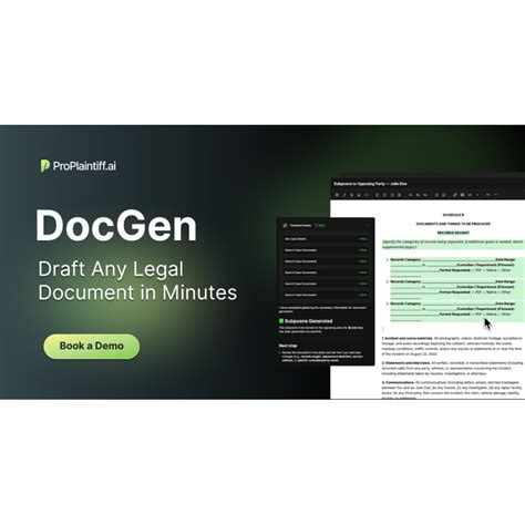 ProPlaintiff Launches DocGen AI for Legal Document Drafting