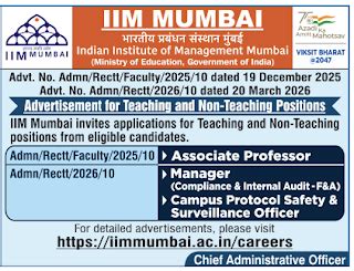 IIM Mumbai Non Teaching Recruitment 2026 - Apply Online for Manager ...