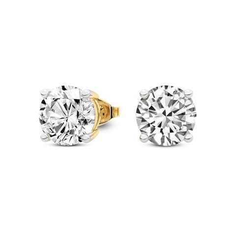 2 Ct 4 Prong Round Shape Diamond Earrings 14K – Sparklesglobal
