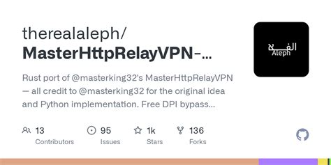 GitHub - therealaleph/MasterHttpRelayVPN-RUST: Rust port of ...
