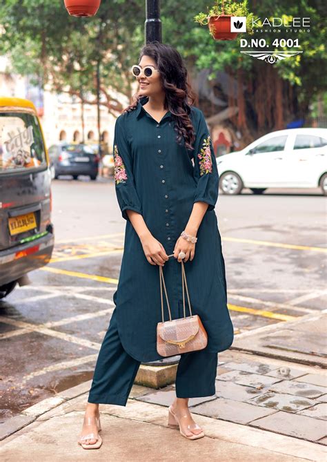 Blue Bell Kadlee Kurti Pant Set Exporter – Kavya Style Plus