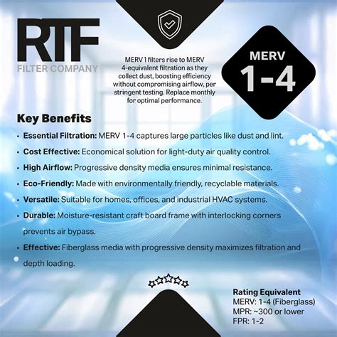 RememberTheFilter.com 10-3/4x7-1/2x1 Exact Filters Fiberglass MERV 1-4 ...