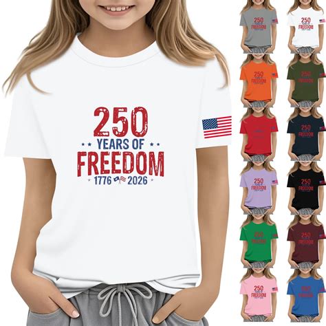 250th Anniversary USA Blouses for Girls American Flag Stars and Stripes ...