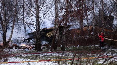 DHL cargo plane crashes into a house near Lithuania airport, killing 1