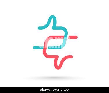 Dislike emblem icon flat vector. Social media. Negative person isolated ...