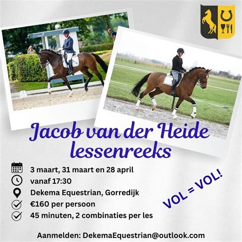 Dressuur lessenreeks - Jacob van der Heide, Dwersfeart 13, Gorredijk ...